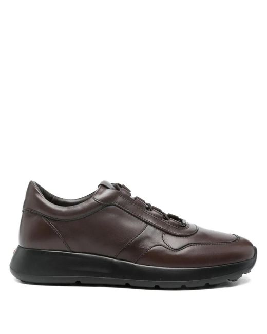 Tod's Brown Leather Lace-Up Sneakers for men