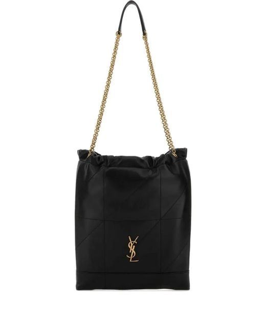 Saint Laurent Black Ysl Bo Jamie Pochon 7_Agneau P
