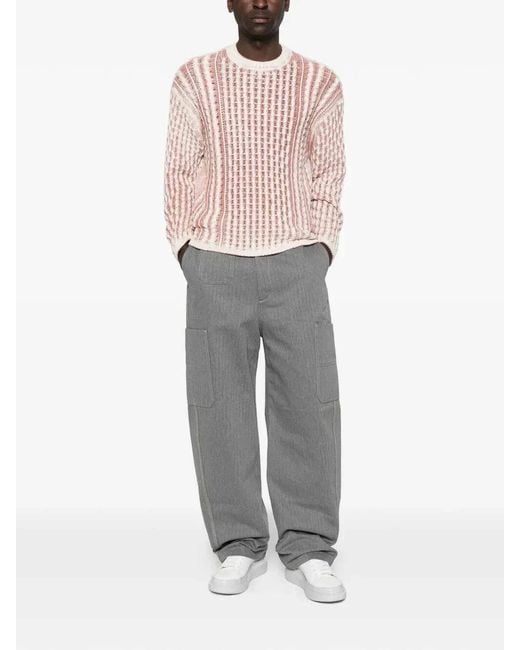 Givenchy Gray Denim Pants With Front Seams for men