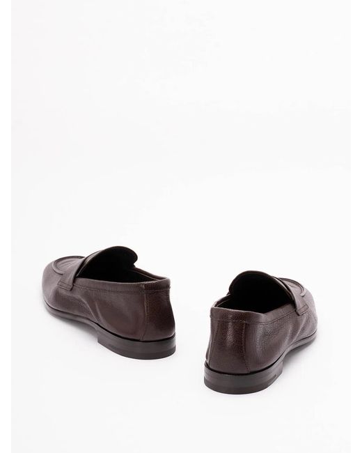 Prada Brown Leather Loafers for men