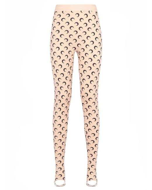 MARINE SERRE Natural "Moon" Leggings