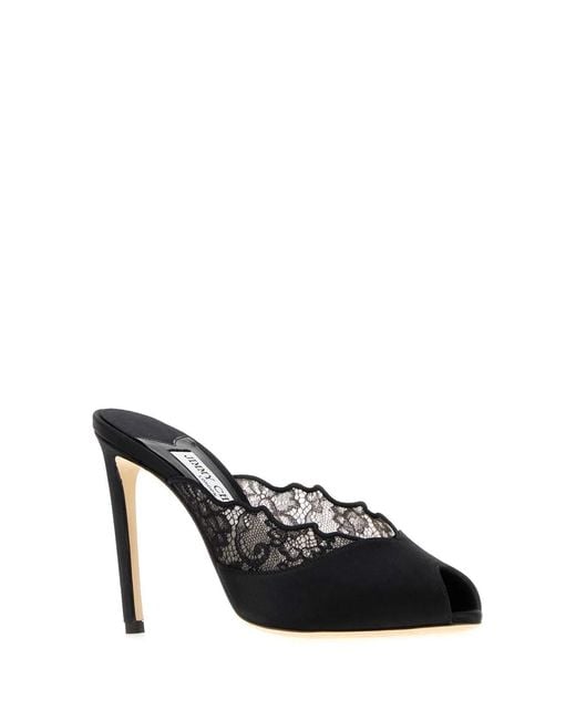 Jimmy Choo Black Brigitte Mule 100