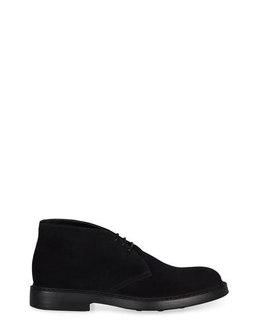 Doucal's Black Suede Desert Boots for men