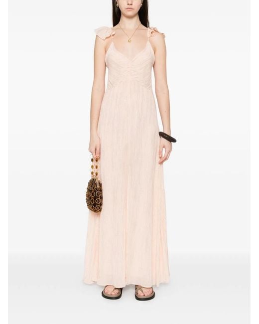 Forte_forte White V-Necked Long Dress