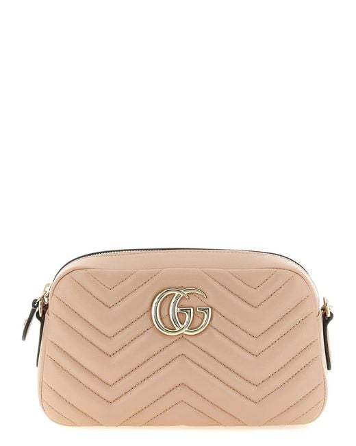 Gucci Natural 'Gg Marmont' Small Crossbody Bag