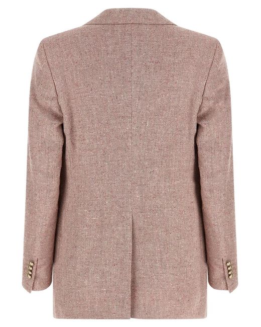 Tagliatore Brown Cotton Blazer