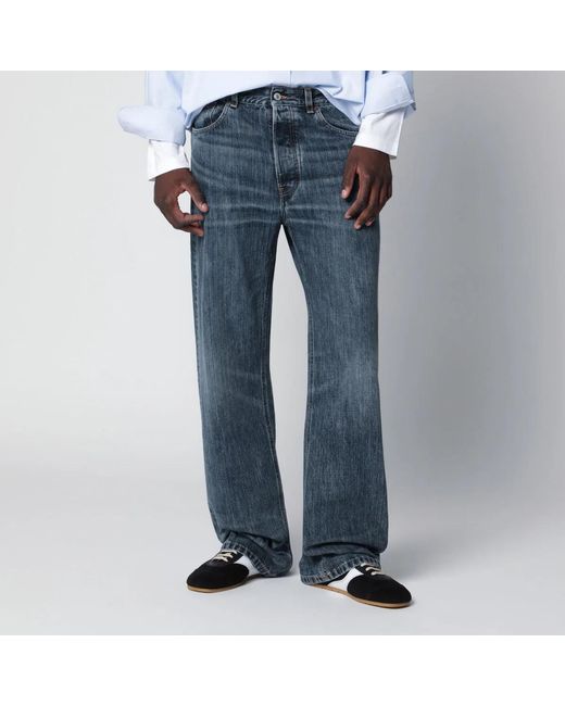 Jeanerica Blue Vega Dark Vintage-Effect Jeans for men