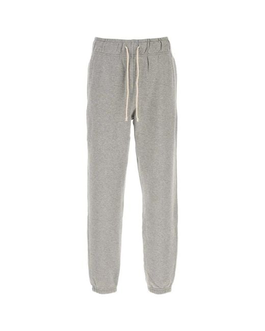 New Balance Gray Melange Cotton Blend Joggers for men