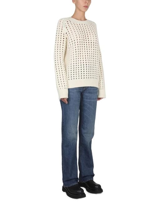 Bottega Veneta Natural Maglia Traforata