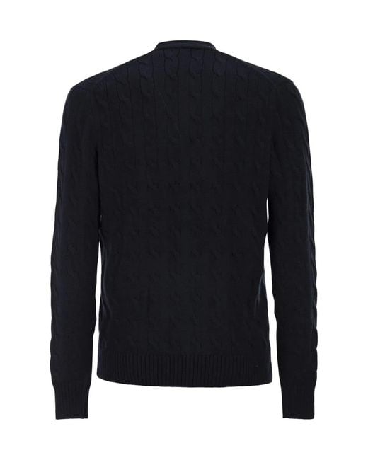 Polo Ralph Lauren Blue Cotton Cable Knit Cardigan for men