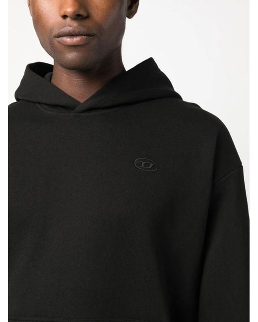 DIESEL Black S-Macs-Hood-Megoval-D Hoodie for men