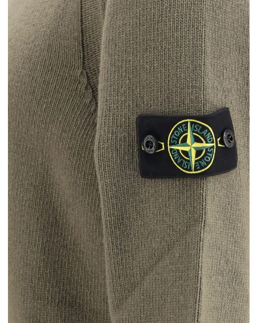 Stone Island Green Sweater Crewneck for men
