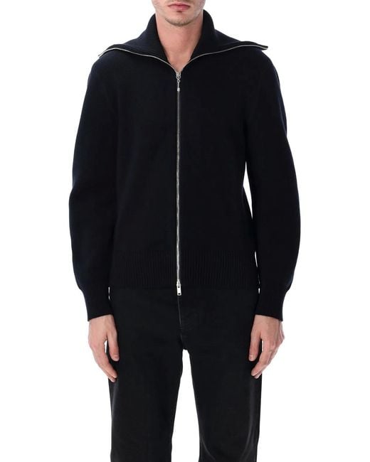 Bottega Veneta Blue Wool And Cotton Zip-Up Cardigan for men