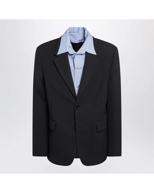 Balenciaga Black Dark Hybrid Overshirt for men