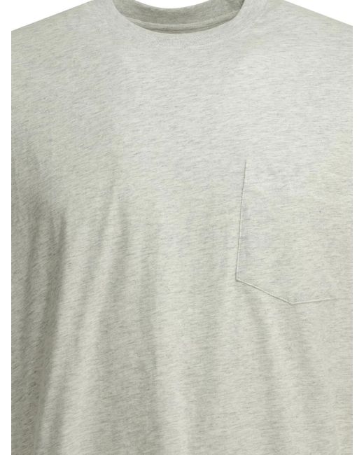 Beams Plus White Grandelle Cotton Crew-Neck T-Shirt for men