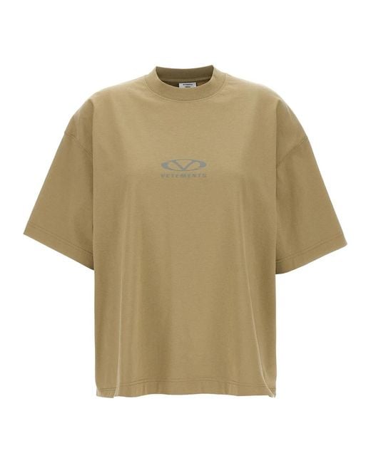 Vetements Natural 'Oval Logo' T-Shirt