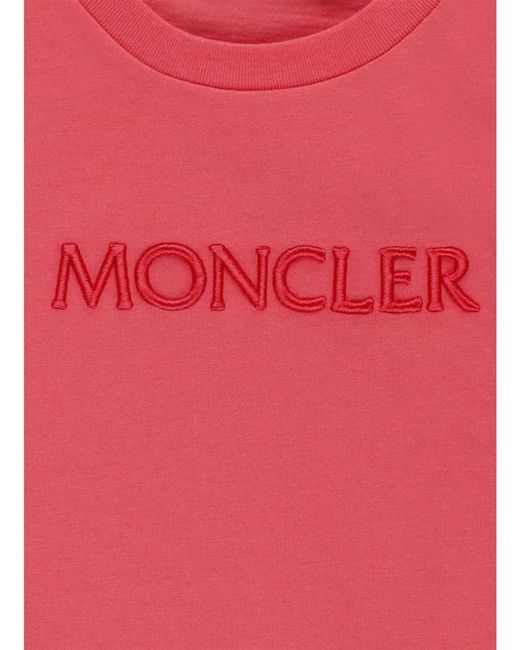 Moncler Pink T-Shirt With Logo
