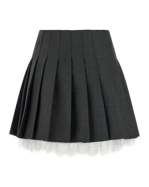 Self-Portrait Black Self Portrait Pleated Skirt