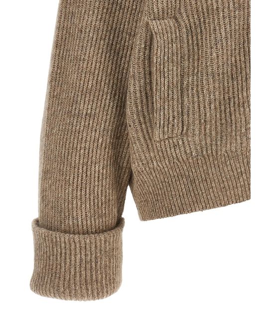 Brunello Cucinelli Natural 'Sparkling' Cardigan