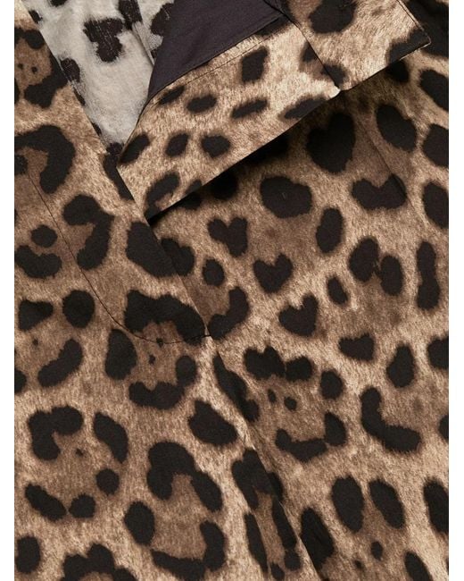 Dolce & Gabbana Natural Dolce & Gabbana Leopard Print Short Skirt