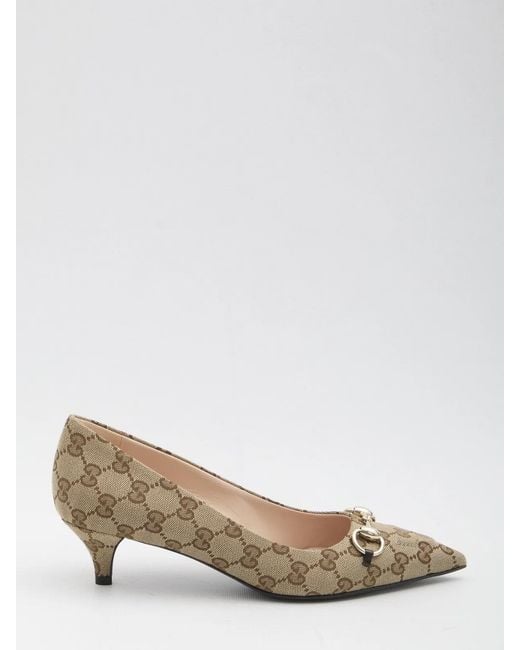 Gucci Natural Pumps With Horsebit