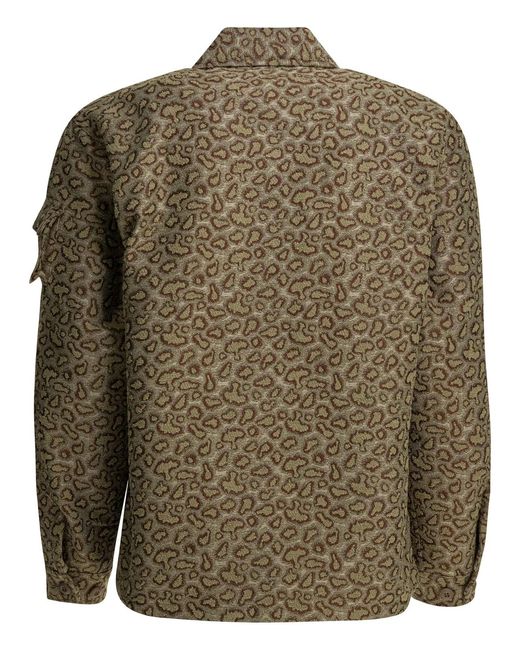 Beams Plus Green Polyester Cotton Jacket for men