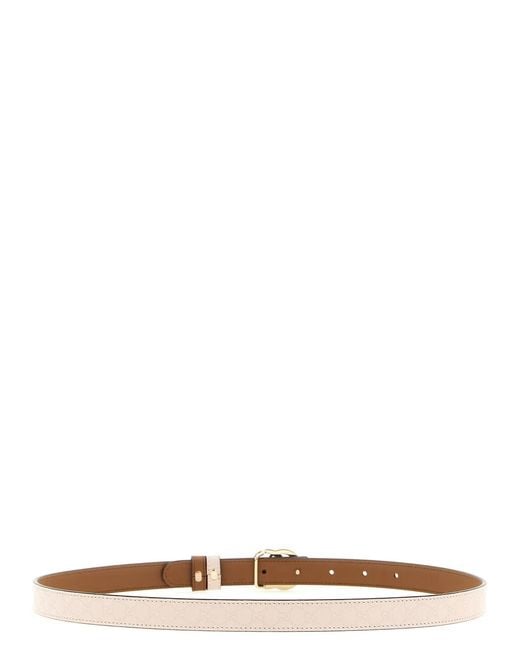 Gucci White 'Gg Marmont' Reversible Belt