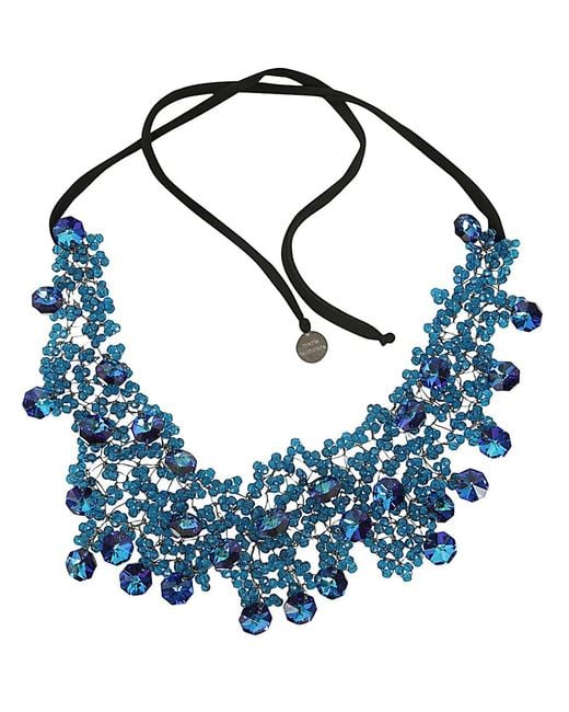 Maria Calderara Blue Crystals Necklace