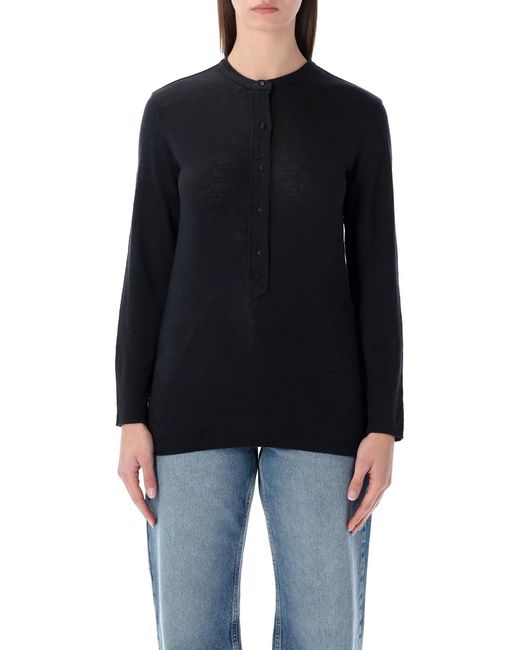 Isabel Marant Black Isabel Marant Etoile Marant Étoile Lucy Linen T-Shirt