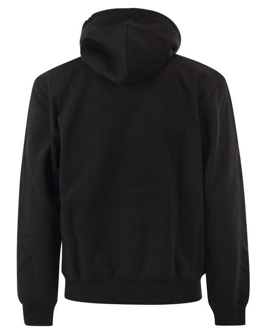 Carhartt Black Hoodie With Embroidered Logo