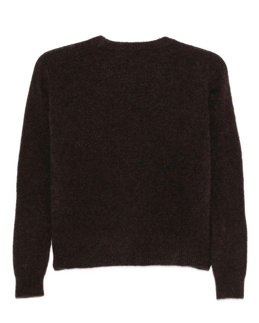 Roberto Collina Black Pullover Girocollo A Manica Lunga