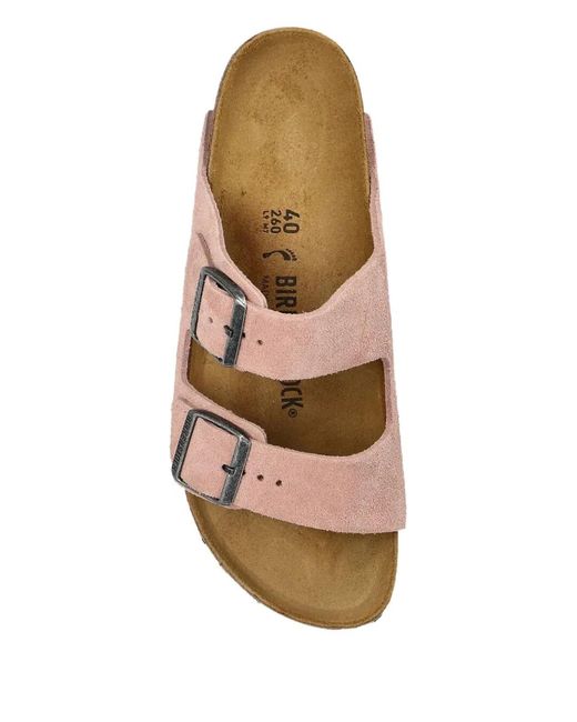 Birkenstock Pink Arizona Suede Sandals