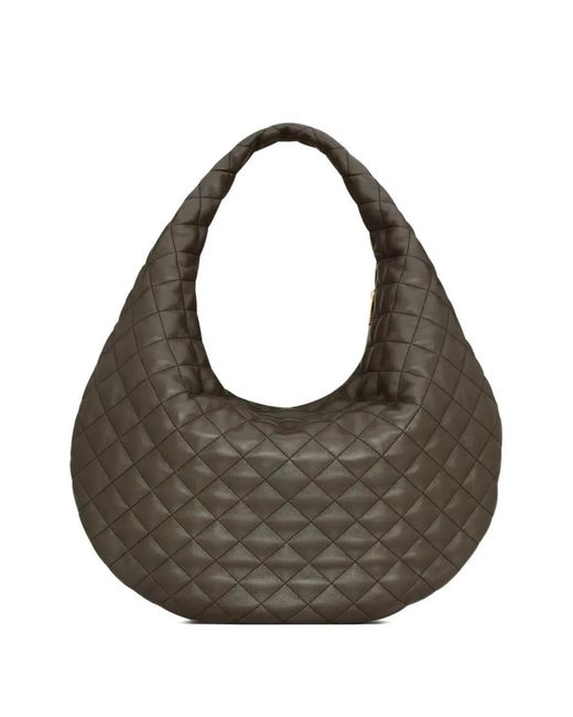 Saint Laurent Gray Mud Nappa Leather Icare Shoulder Bag