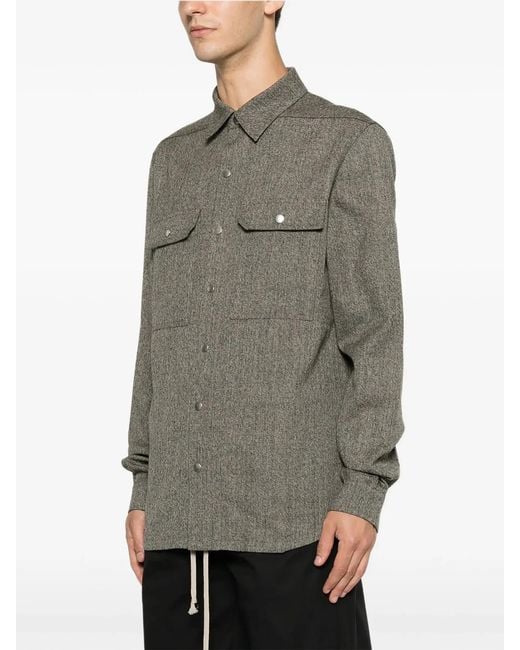 Rick Owens Gray Outershirt for men