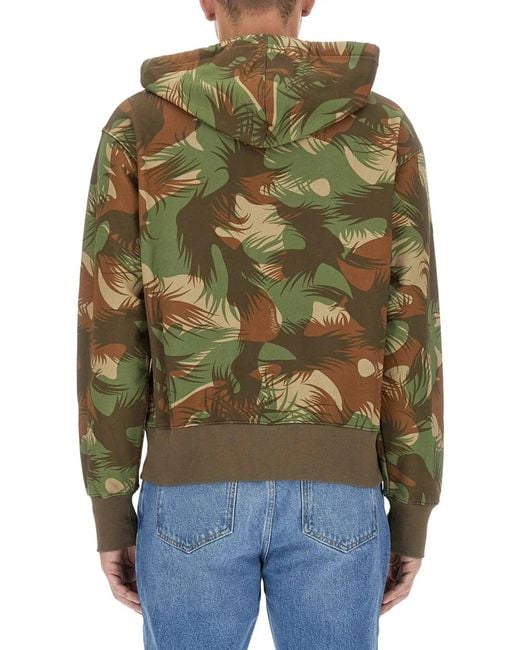 Moschino Blue Camouflage Sweatshirt for men