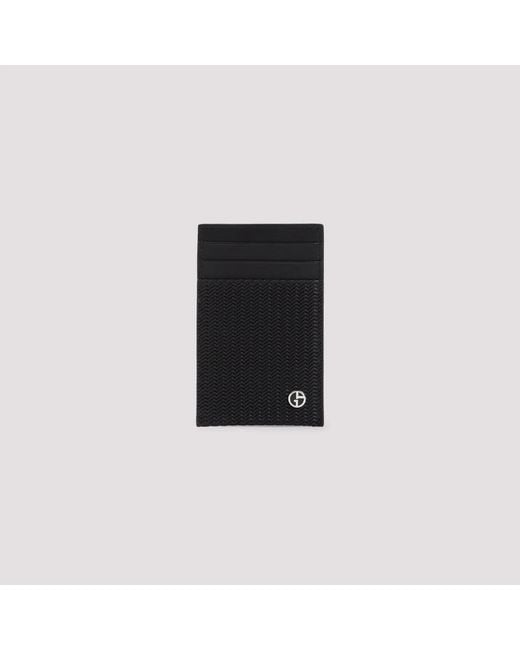 Giorgio Armani Black Credit Card Holder for men