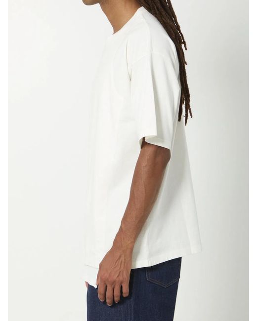 Maison Margiela White Double-Layer T-Shirt for men