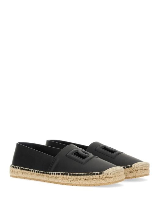 Dolce & Gabbana Black Dolce & Gabbana Espadrille With Logo for men
