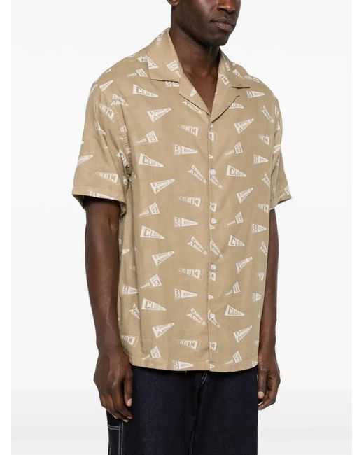 Giorgio Armani Natural Emporio Armani Logo-Pattern Shirt for men