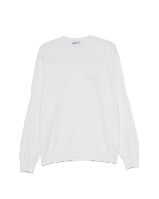 Givenchy White Cuffs Button Tab Sweater for men