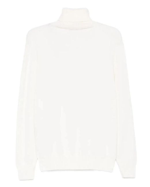 Paul & Shark White Paul & Shark Turtle Neck Pullover for men