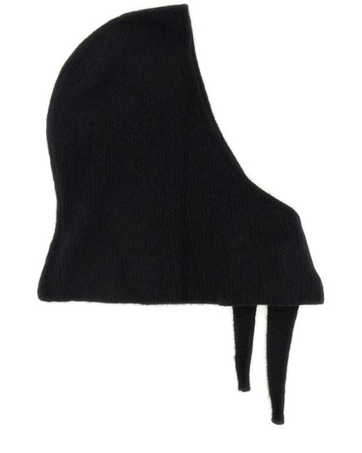 Ganni Black Wool Balaclava