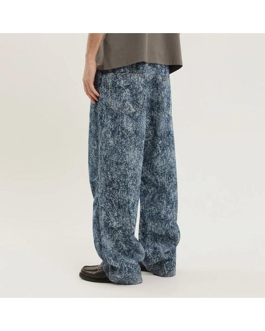 1989 STUDIO Blue Pantaloni Marble Mastiff for men