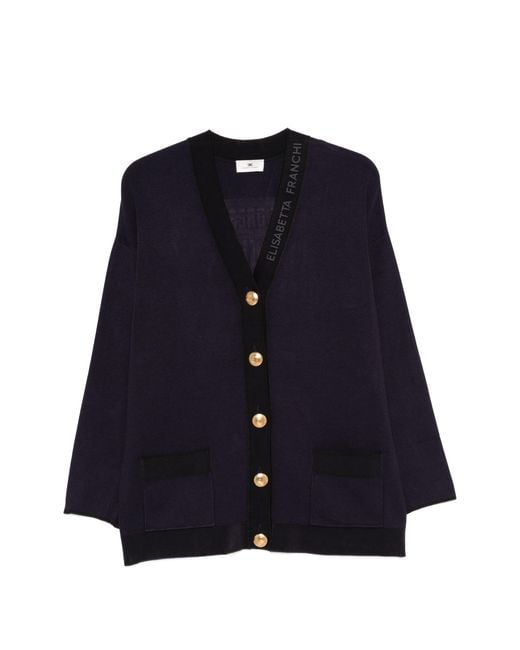 Elisabetta Franchi Blue Viscose Polyamide Sweater