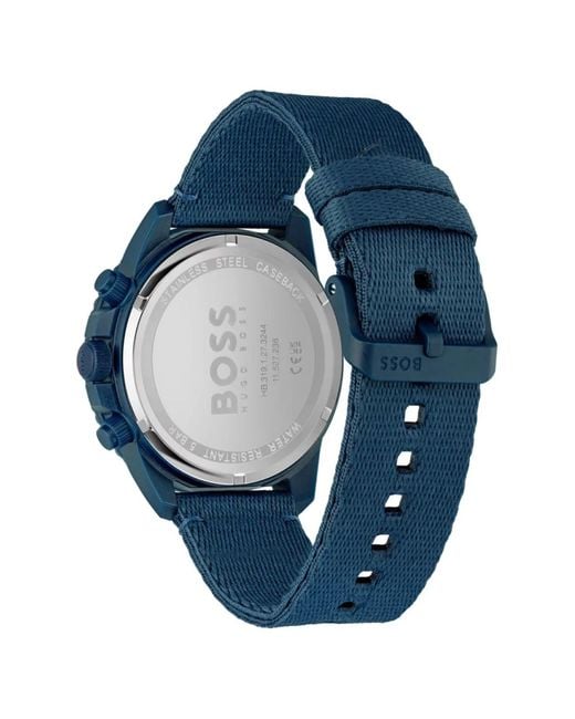 Boss Blue Admiral Ocean Solar Quartz Chronograph Watch for men