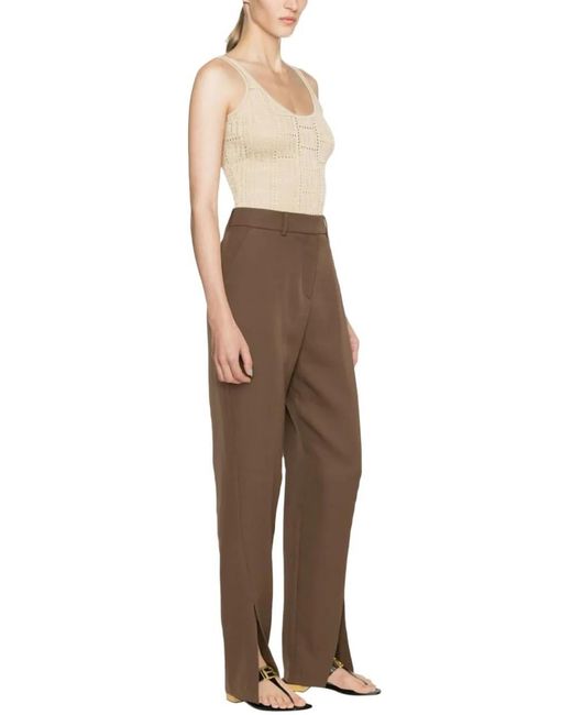 Balmain Brown Trousers Marron