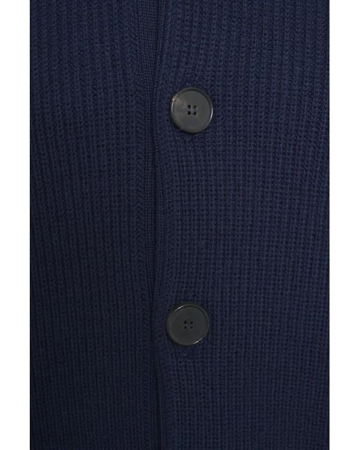 Amaranto Wool Cardigan in Blue für Herren