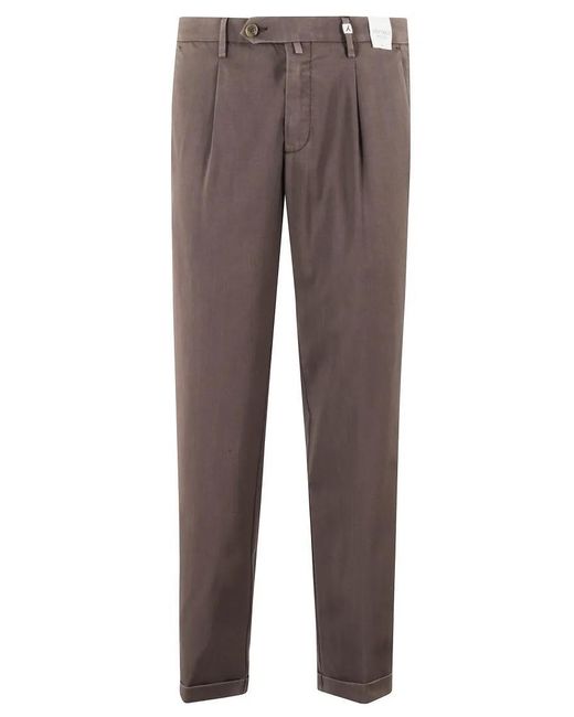 Myths Chino Trousers With Pleats in Brown für Herren