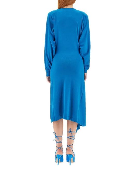 The Attico Blue Atwell Midi Dress