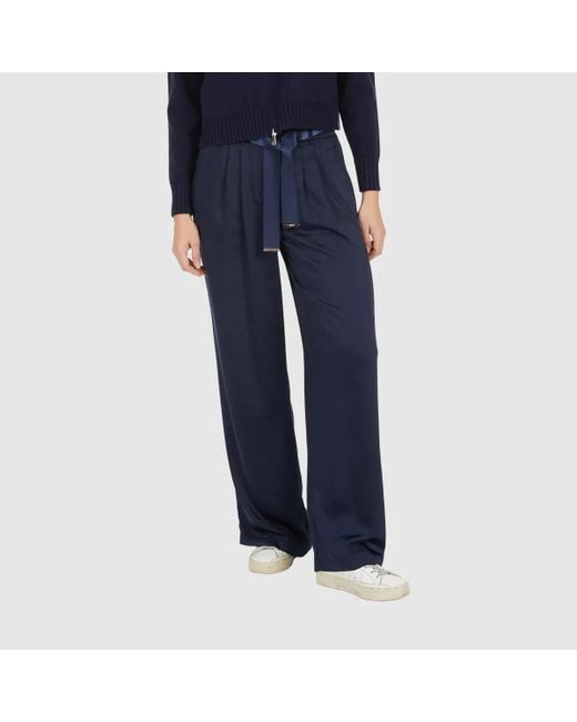 MARC AUREL Blue Satin-Hose